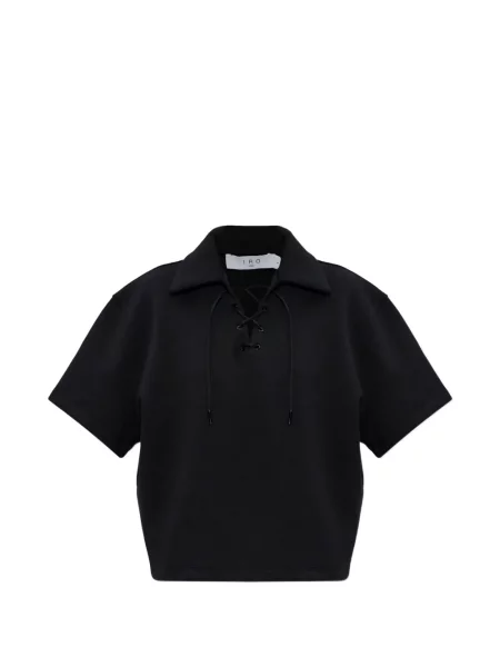 Polo Iro din dantelă negru