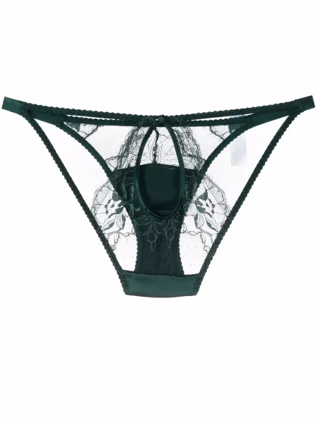Nėriniuotos stringai Fleur Of England žalia