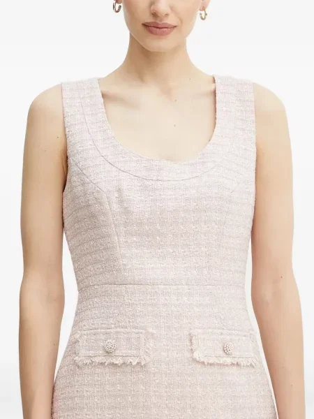 Rochie mini Guess din tweed roz