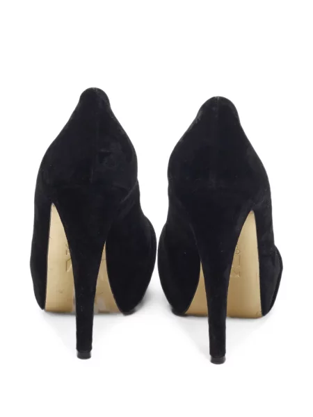 Pantofi cu toc Gina cu volane negru