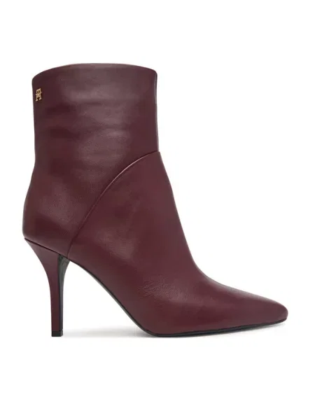 Tommy Hilfiger Bokacsizma High Heel Clean Ankle Boot Bordó