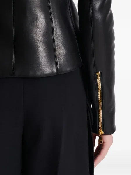 Cu peplum geacă Balmain negru