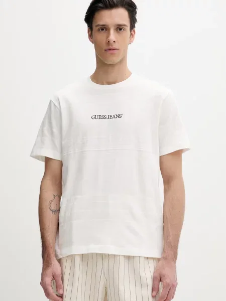 Guess Jeans osnovna kratka majica bež