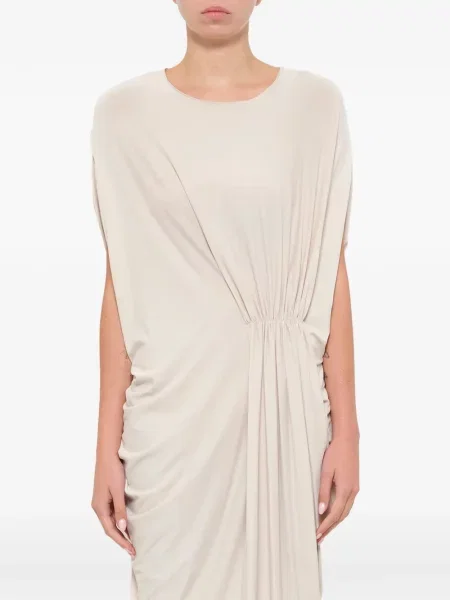 Rochie midi Lanvin drapată alb