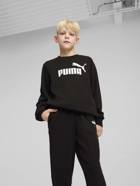 Дитячий Спортивний костюм PUMA ESS LOGO CREW SWEAT SUIT бавовна/поліестер чорний