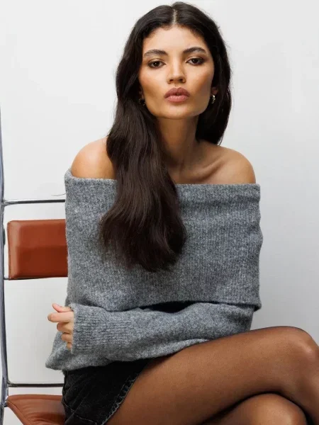 MixRay Svetr Pullover' šedá