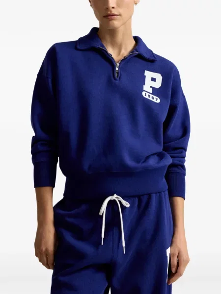 Велурени бягане с яка чорапи Polo Ralph Lauren синьо