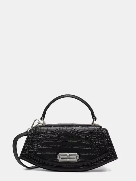 Answear.LAB geantă crossbody pentru femei. din piele negru