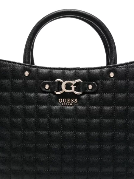 Matlasat geantă shopper Guess negru