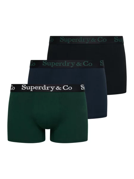 Superdry & Co Boxerky námořnická modř / tmavě zelená černá