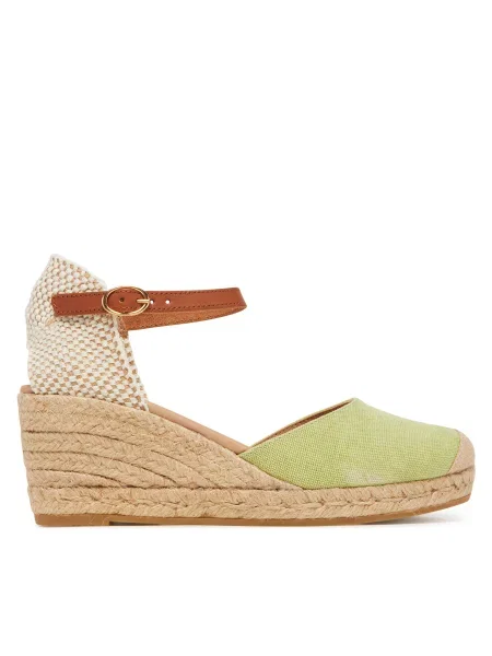 Espadrilles Genuins Carina Canvas zöld