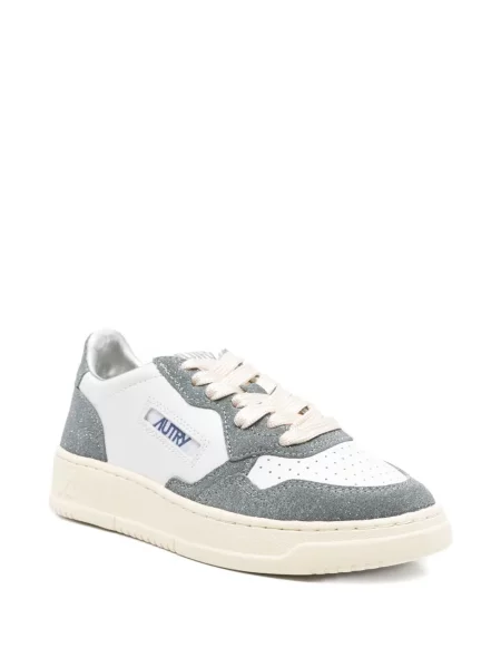 Sneakerși Autry din piele de căprioară alb