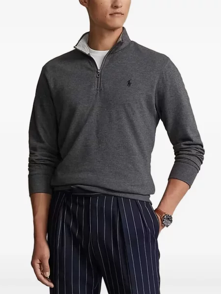 Kostkované oblekové kožené sako Polo Ralph Lauren hnědé