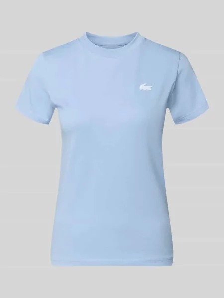 T-shirt o kroju slim fit z mieszanki bawełny Lacoste Sport