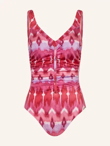 Charmline Kostium Kąpielowy Shape Ikat Energy pink biały