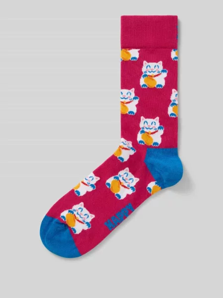 Skarpetki w stylu allover Model Lucky Neko' Happy Socks