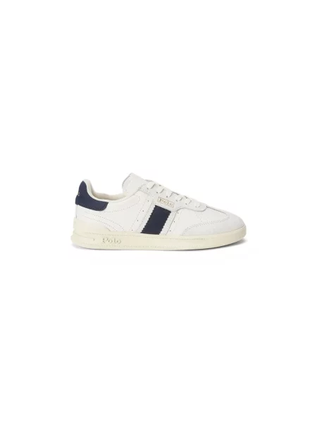Sneakersy z prawdziwej skóry Polo Ralph Lauren białe