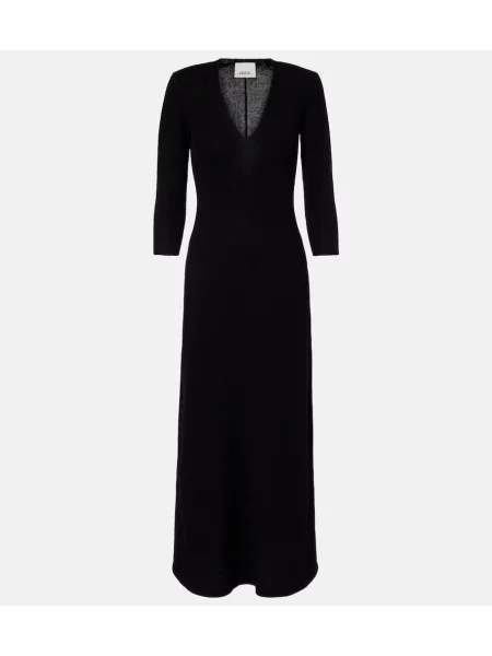 Rochie maxi Isabel Marant de lână de costum negru