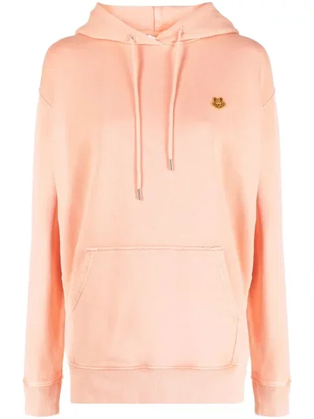 Bluza z kapturem Kenzo w tygrysie prążki pomarańczowa