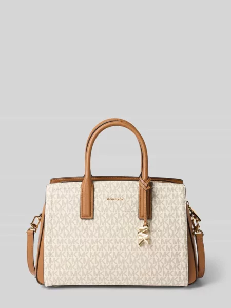 Torebka ze skóry z wzorem z logo model LAILA' Michael Michael Kors biała