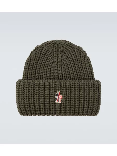 Volnena kapa Moncler Grenoble zelena