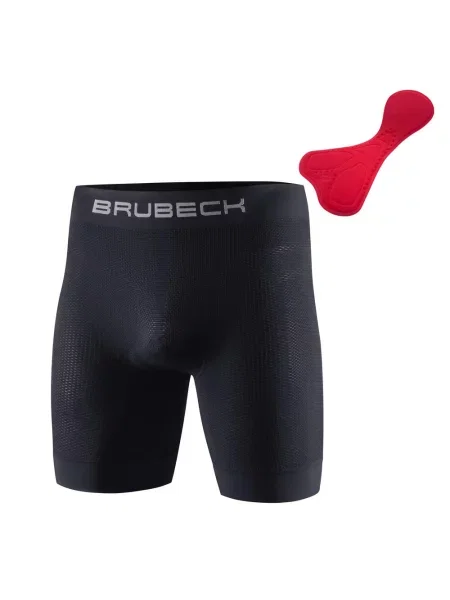 Bokserki pod szorty rowerowe Brubeck 3D z wkładką czarne