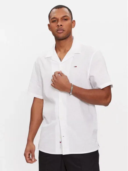 Tommy Jeans Риза Camp бял