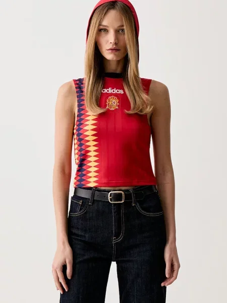 Adidas Originals top pentru femei alb