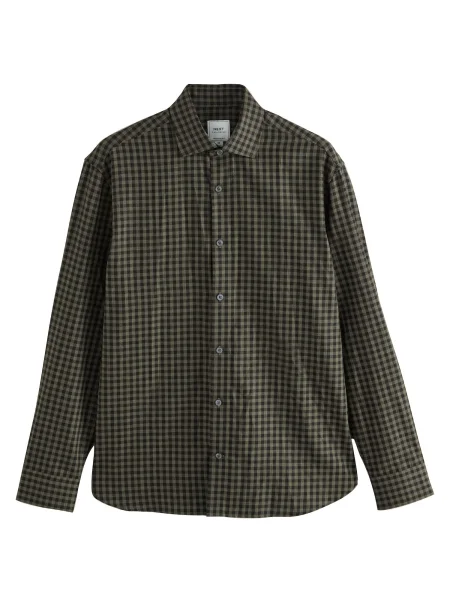 Next Košile olivová černá