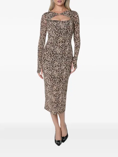 Rochie midi Just Cavalli cu imagine cu model leopard