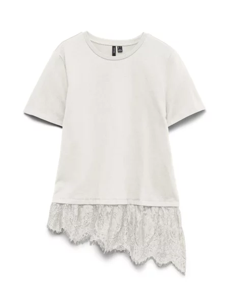 VERO MODA Tricou VMBrit' alb