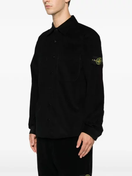 Kordbársony ing Stone Island strasszokkal fekete