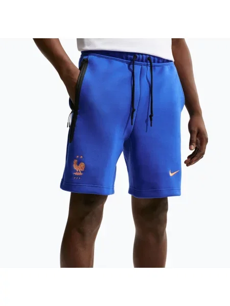 Fotbalové šortky Nike FFF Tech Fleece game royal/metallic copper modré