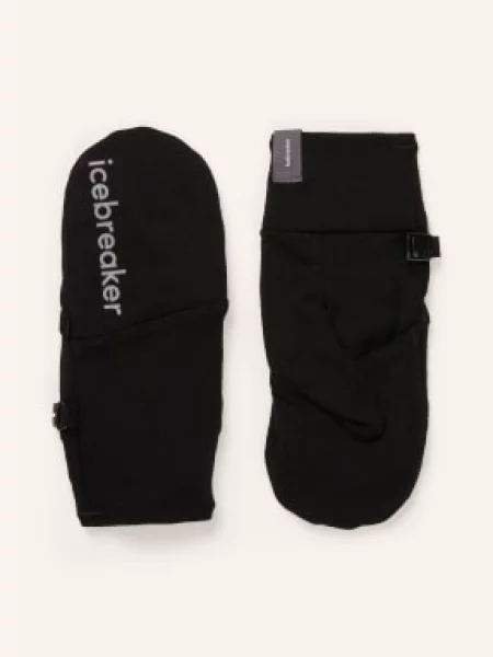 Rękawiczki trekkingowe icebreaker Merino Sierra Convertible Mitten black czarne