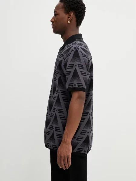 Πόλο adidas Originals AOP Polo μαύρο