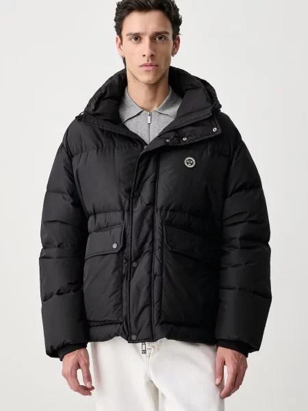 Armani Exchange Geacă de puf negru
