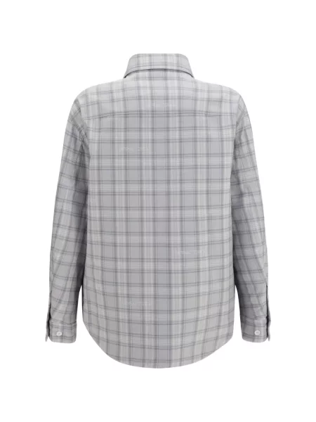 Cămașă Off-white în carouri de flanelă alb
