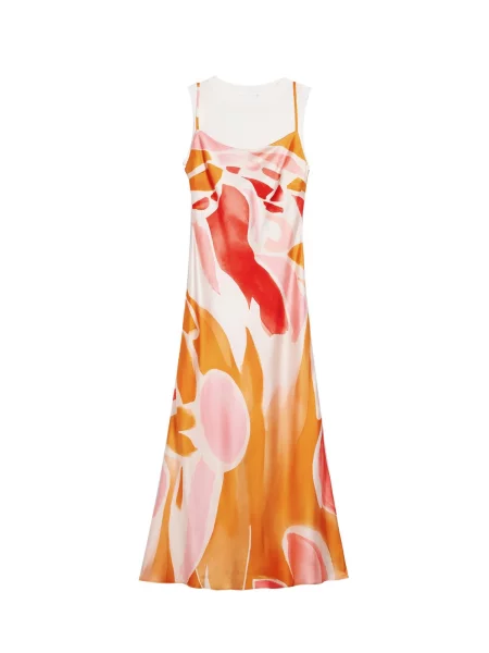 Desigual Rochie portocaliu / roz roșu