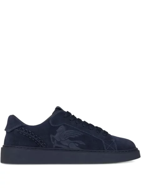 Sneakerși Etro din piele de căprioară albastru