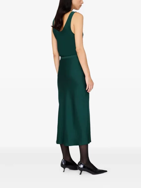 Fustă Anine Bing de mătase verde