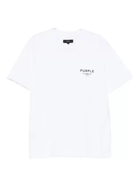 Tricou Purple Brand din jerseu scurt alb