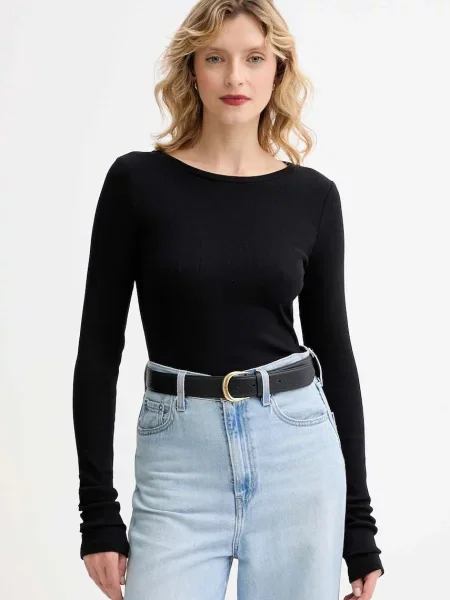 Блуза с дълги ръкави MUUV. MUUV. x Answear черно