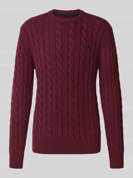 Sweter z dzianiny o kroju slim fit z czystej bawełny Mcneal
