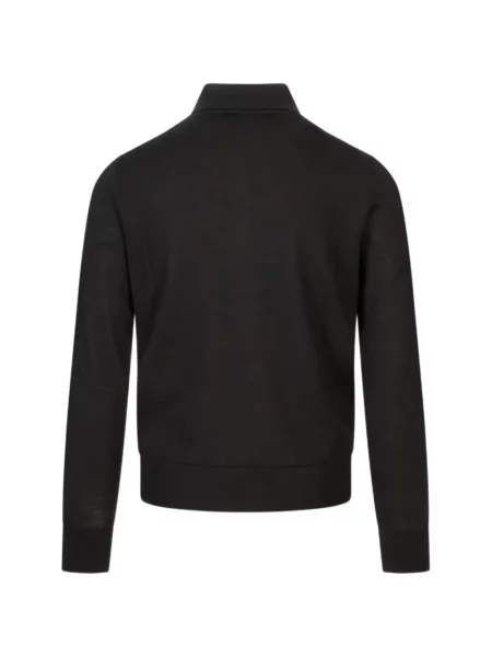 Lung tricou polo Canali negru