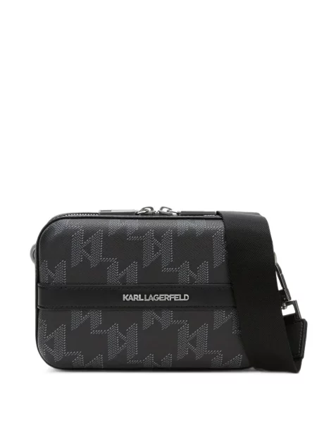 Geantă crossbody Karl Lagerfeld K/Monogram cu imagine negru