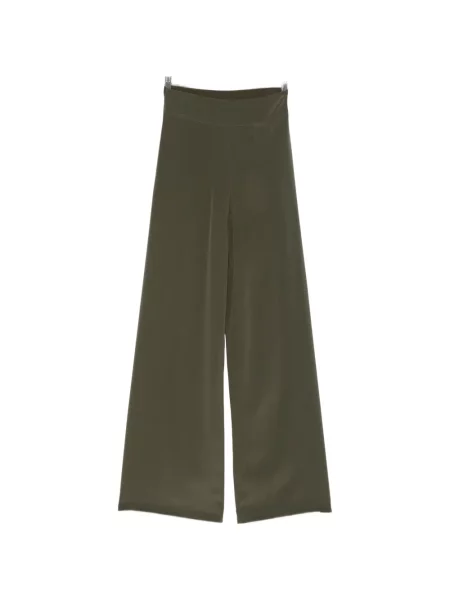 Pantaloni palazzo Joseph cu crăpătură verde
