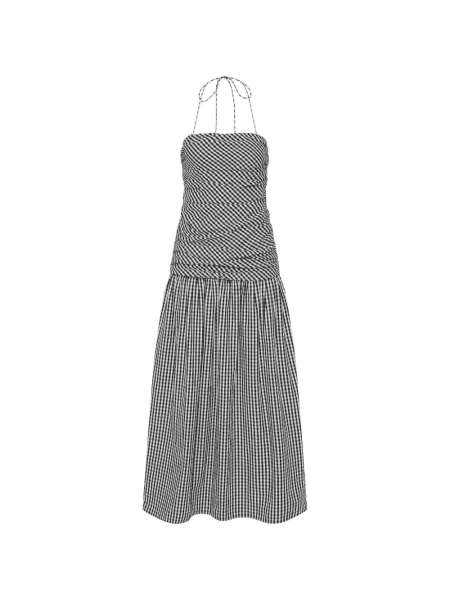 Rochie midi Faithfull The Brand cu volane negru