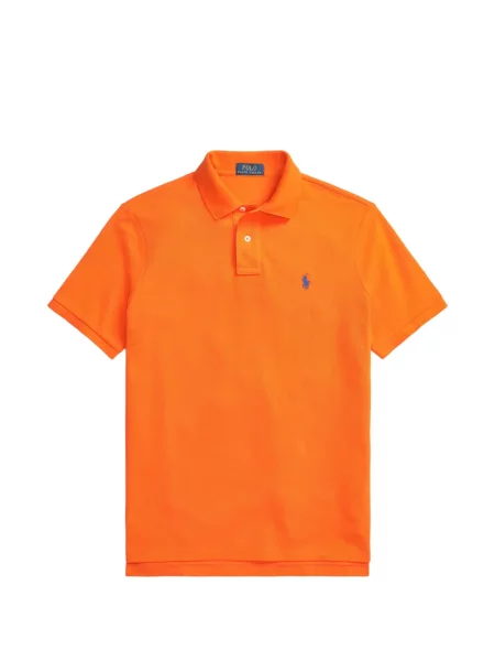 Tricou polo Polo Ralph Lauren cu glugă cu blană cu broderie roșu