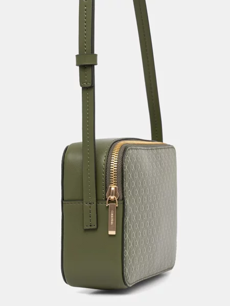 Calvin Klein crossbody torbica iz umetnega usnja zelena