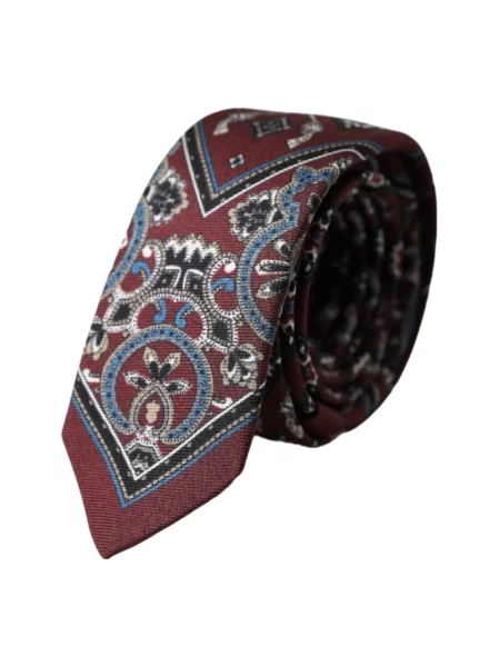 Jedwabny krawat Dolce And Gabbana czerwony